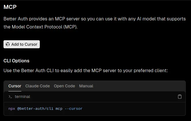 MCP install links